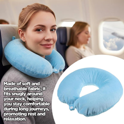 2 Pack Neck Pillow Covers with Zipper, Reusable Travel Pillow Cover, Washable U Shaped Replacement Cover, Soft Smooth Plush Fabric, Universal Fit Airplane Pillows Case