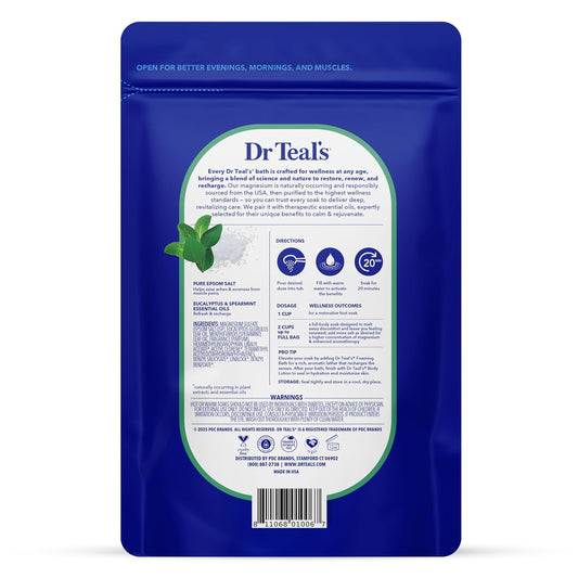 Pure Epsom Salt, Relax & Relief with Eucalyptus and Spearmint, 3 lb (Pack of 4)