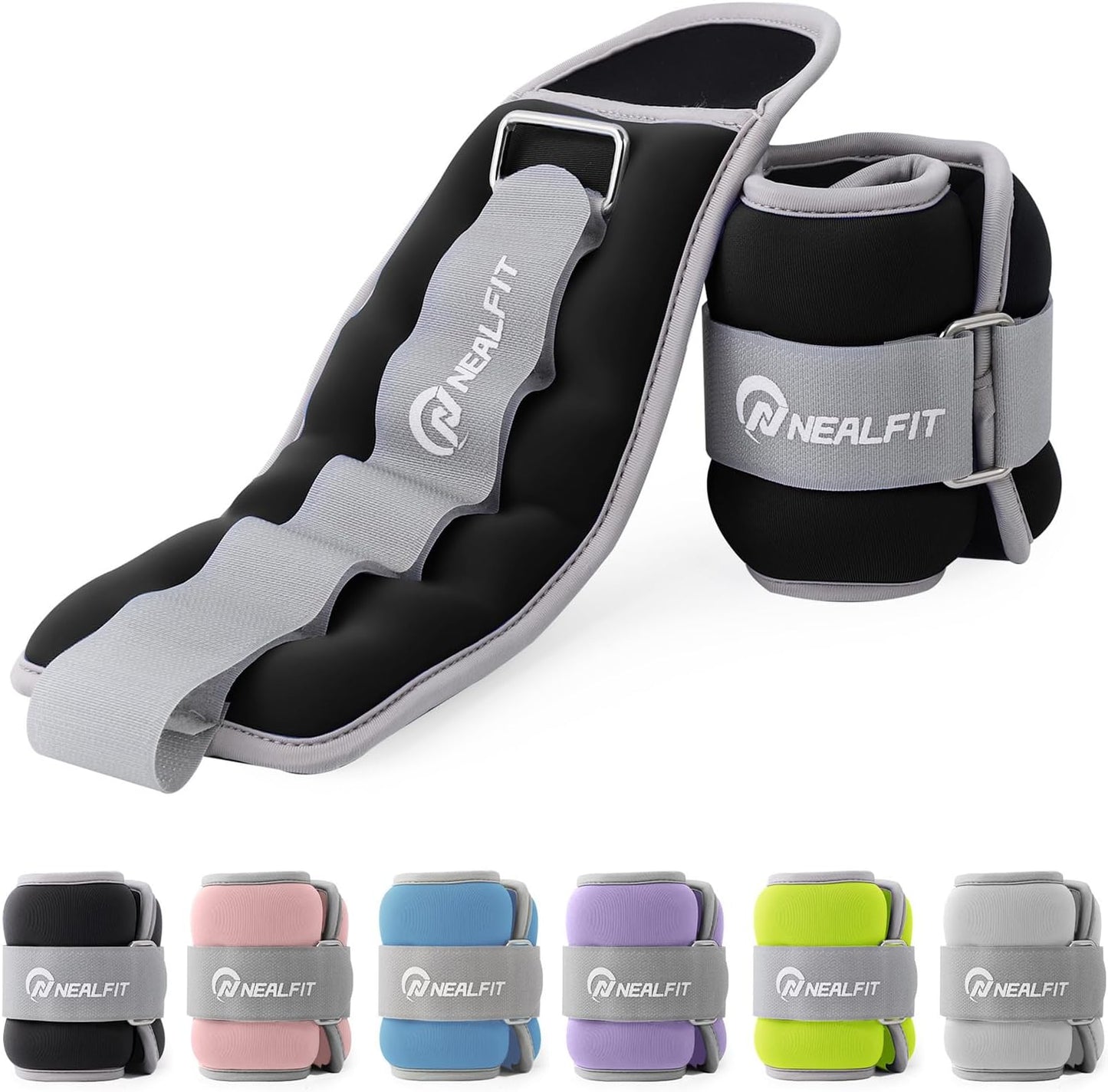 Ankle Weights 1/2/3/4/6/10 LBS for Men Women Kids, Leg Arm Wrist Weights with Adjustable Strap for Running, Aerobics, Strength Training, Physical Therapy, Fitness
