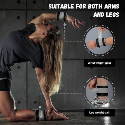 Ankle Weights 1/2/3/4/6/10 LBS for Men Women Kids, Leg Arm Wrist Weights with Adjustable Strap for Running, Aerobics, Strength Training, Physical Therapy, Fitness