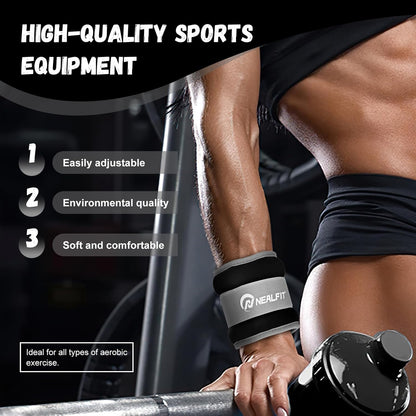 Ankle Weights 1/2/3/4/6/10 LBS for Men Women Kids, Leg Arm Wrist Weights with Adjustable Strap for Running, Aerobics, Strength Training, Physical Therapy, Fitness