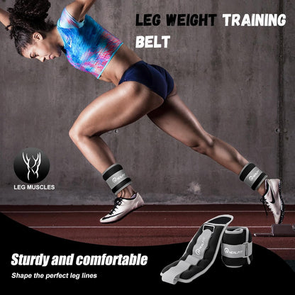 Ankle Weights 1/2/3/4/6/10 LBS for Men Women Kids, Leg Arm Wrist Weights with Adjustable Strap for Running, Aerobics, Strength Training, Physical Therapy, Fitness