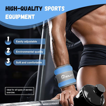 Ankle Weights 1/2/3/4/6/10 LBS for Men Women Kids, Leg Arm Wrist Weights with Adjustable Strap for Running, Aerobics, Strength Training, Physical Therapy, Fitness
