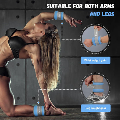 Ankle Weights 1/2/3/4/6/10 LBS for Men Women Kids, Leg Arm Wrist Weights with Adjustable Strap for Running, Aerobics, Strength Training, Physical Therapy, Fitness