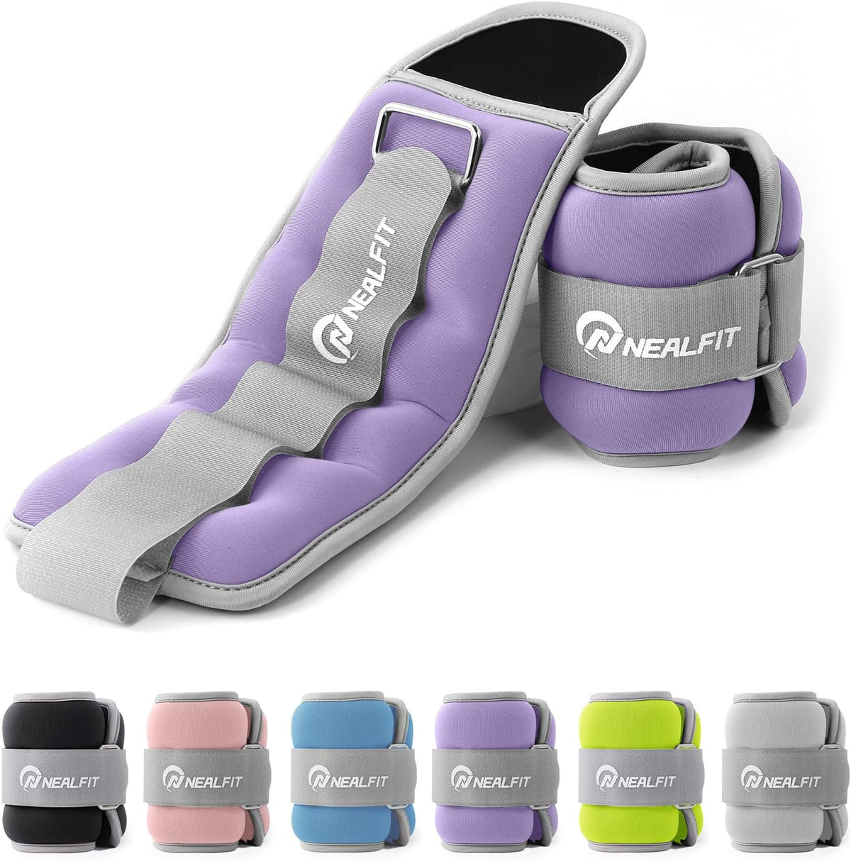 Ankle Weights 1/2/3/4/6/10 LBS for Men Women Kids, Leg Arm Wrist Weights with Adjustable Strap for Running, Aerobics, Strength Training, Physical Therapy, Fitness