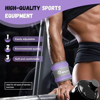 Ankle Weights 1/2/3/4/6/10 LBS for Men Women Kids, Leg Arm Wrist Weights with Adjustable Strap for Running, Aerobics, Strength Training, Physical Therapy, Fitness