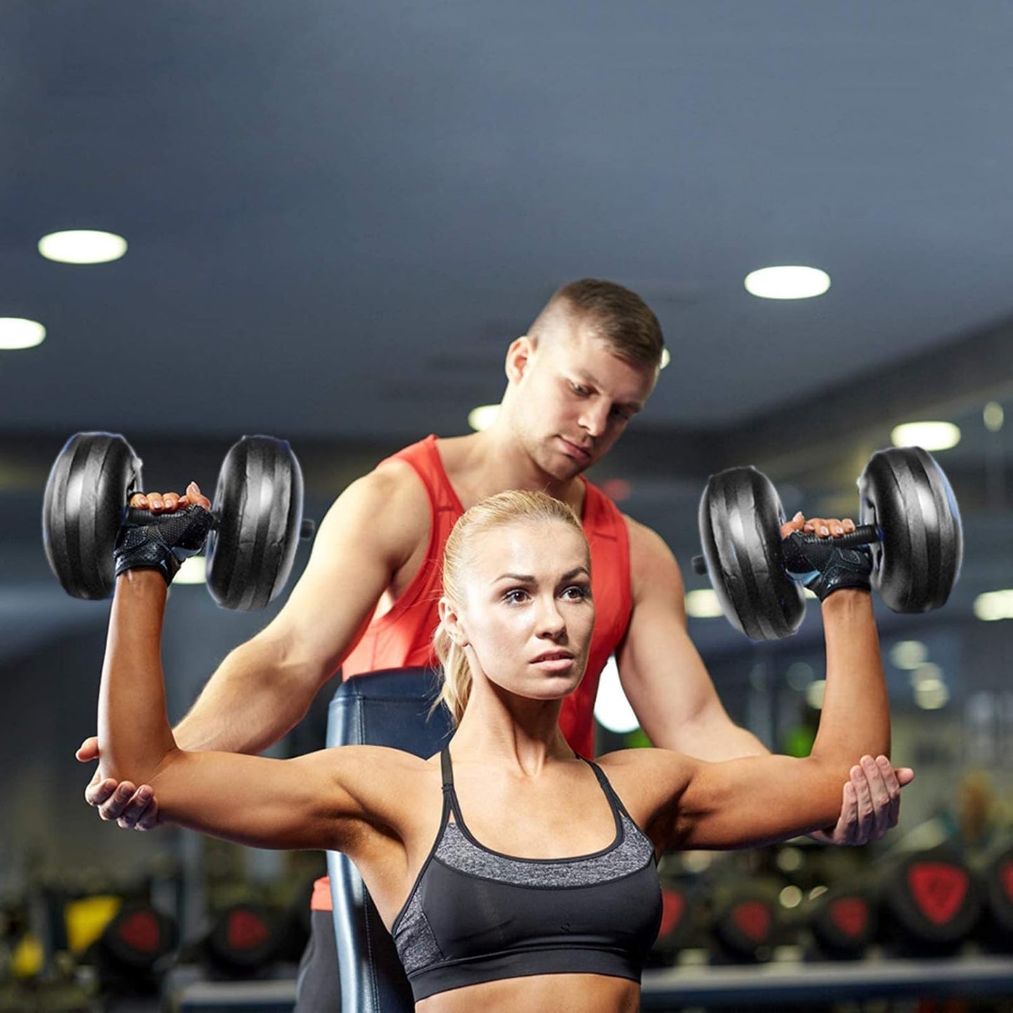 Water Filled Dumbbells Set - Water Filled Weights - Portable Travel Weights - Adjustable Dumbbells