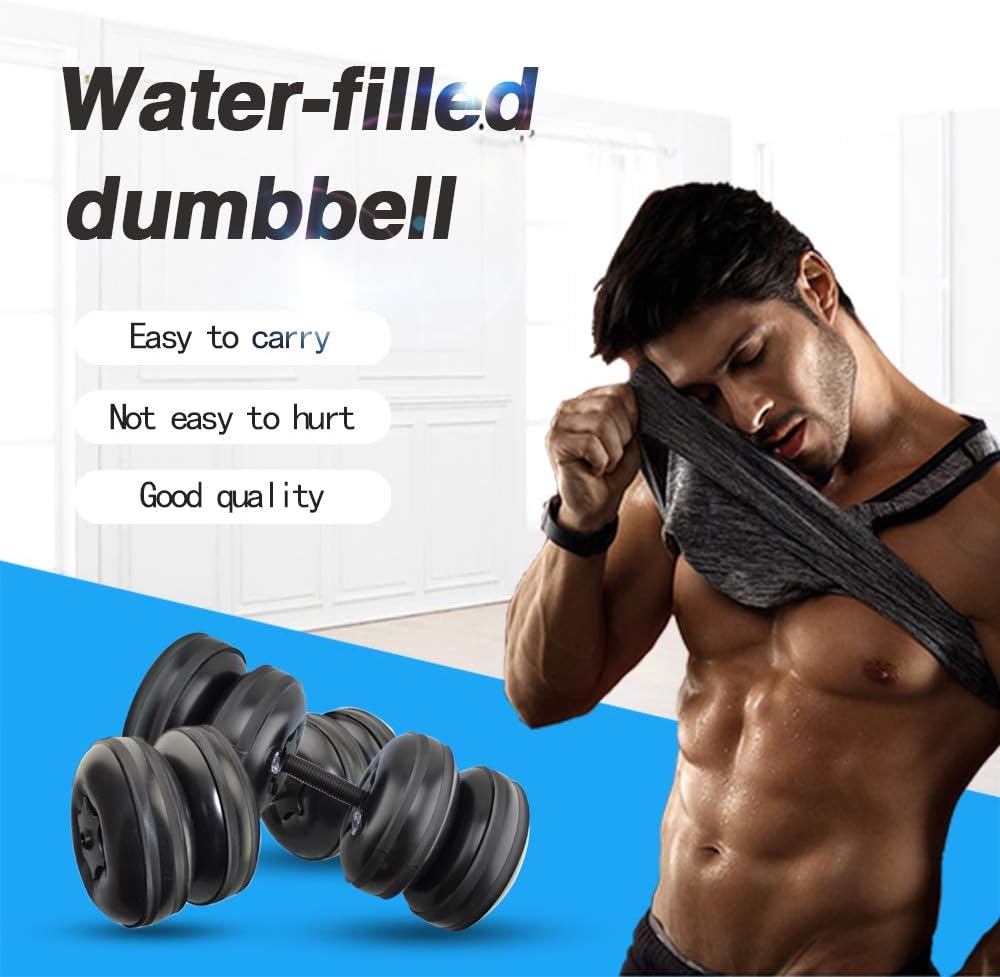 Water Filled Dumbbells Set - Water Filled Weights - Portable Travel Weights - Adjustable Dumbbells