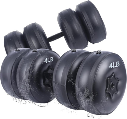 Water Filled Dumbbells Set - Water Filled Weights - Portable Travel Weights - Adjustable Dumbbells