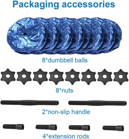 Water Filled Dumbbells Set - Water Filled Weights - Portable Travel Weights - Adjustable Dumbbells