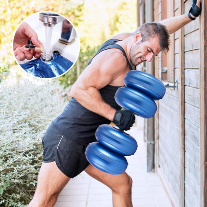 Water Filled Dumbbells Set - Water Filled Weights - Portable Travel Weights - Adjustable Dumbbells