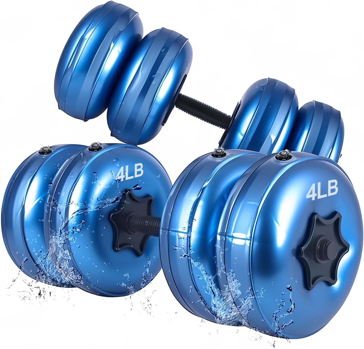 Water Filled Dumbbells Set - Water Filled Weights - Portable Travel Weights - Adjustable Dumbbells