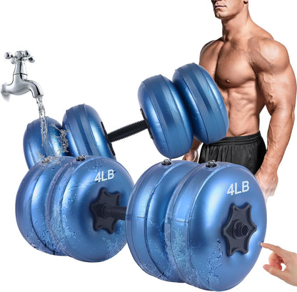 Water Filled Dumbbells Set - Water Filled Weights - Portable Travel Weights - Adjustable Dumbbells