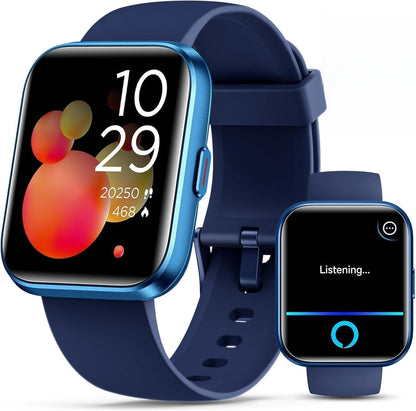 Smartwatch for Women, Compatible with Android & iPhone, 1.8'' Fitness Tracker Watch with Alexa, Call & Notification Alerts, Heart Rate & Sleep Monitor, 120 Sports Modes, Waterproof Watch for Women