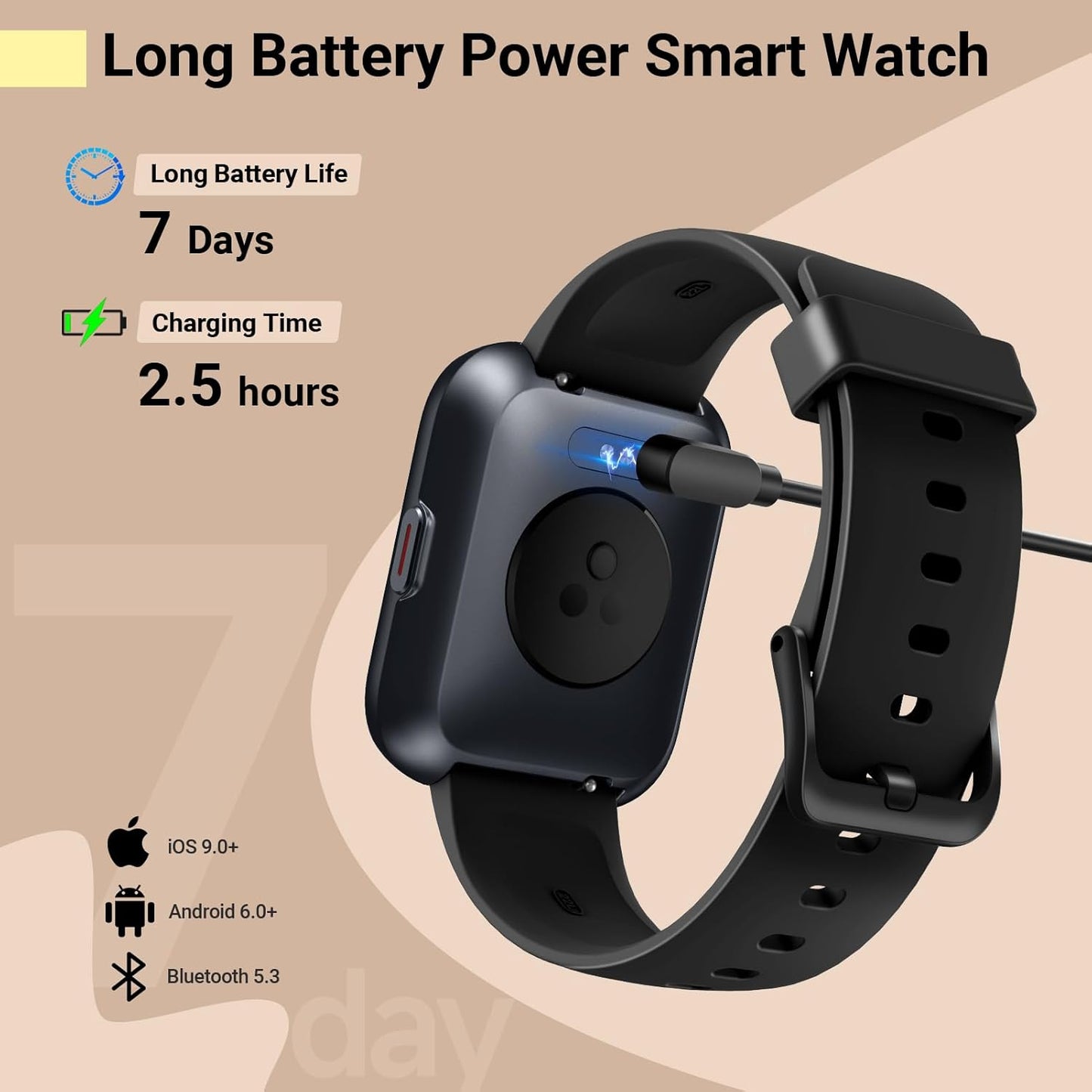 Smartwatch for Women, Compatible with Android & iPhone, 1.8'' Fitness Tracker Watch with Alexa, Call & Notification Alerts, Heart Rate & Sleep Monitor, 120 Sports Modes, Waterproof Watch for Women