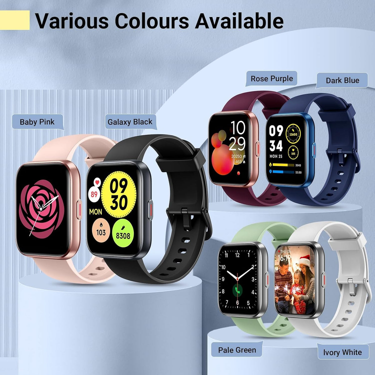 Smartwatch for Women, Compatible with Android & iPhone, 1.8'' Fitness Tracker Watch with Alexa, Call & Notification Alerts, Heart Rate & Sleep Monitor, 120 Sports Modes, Waterproof Watch for Women
