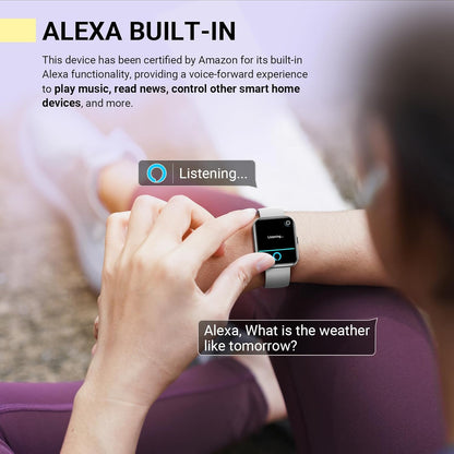 Smartwatch for Women, Compatible with Android & iPhone, 1.8'' Fitness Tracker Watch with Alexa, Call & Notification Alerts, Heart Rate & Sleep Monitor, 120 Sports Modes, Waterproof Watch for Women