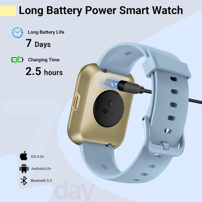 Smartwatch for Women, Compatible with Android & iPhone, 1.8'' Fitness Tracker Watch with Alexa, Call & Notification Alerts, Heart Rate & Sleep Monitor, 120 Sports Modes, Waterproof Watch for Women