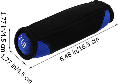 Soft Dumbbells Hand Trainer 2lb Pair Iron Filled Hand Weights Blue Weighted Bag Dumbbells for Home Fitness Strength Training and Walking Weight Exercise