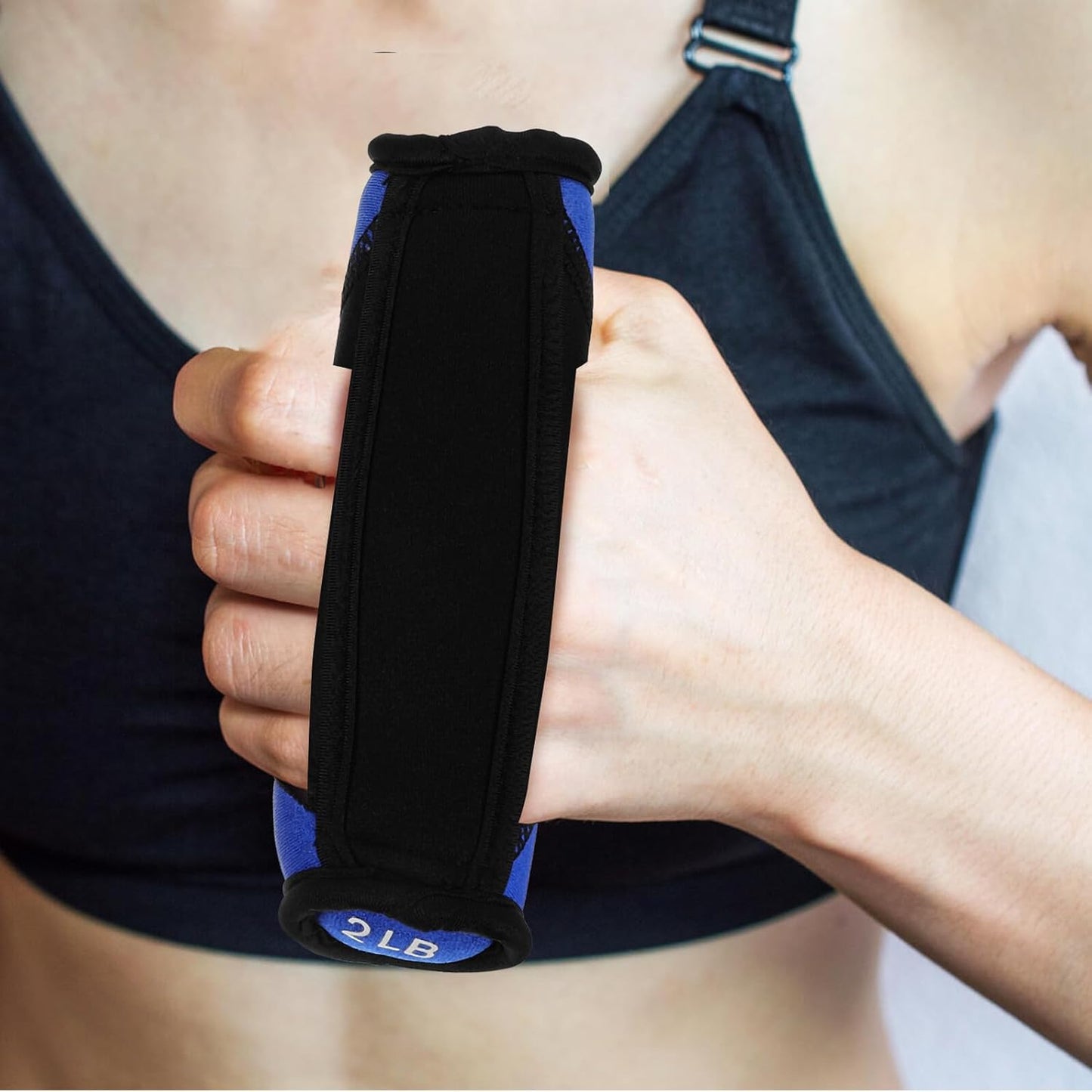 Soft Dumbbells Hand Trainer 2lb Pair Iron Filled Hand Weights Blue Weighted Bag Dumbbells for Home Fitness Strength Training and Walking Weight Exercise