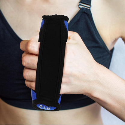 Soft Dumbbells Hand Trainer 2lb Pair Iron Filled Hand Weights Blue Weighted Bag Dumbbells for Home Fitness Strength Training and Walking Weight Exercise