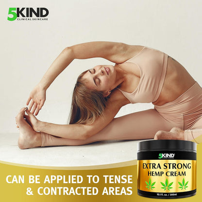5Kind Extra Strong Hemp Cream 10.1 fl oz - Maximum Strength