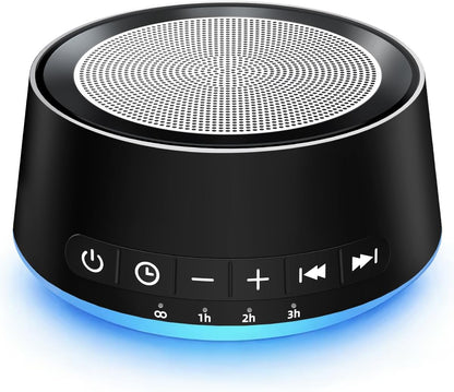 Sound Machine Night Light White Noise Machine with 30 Soothing Sounds 12 Colors Night Light Sleep Machine for Baby Kids Adults Brown Pink Nosie Machine with 32 Volume Levels for Office Home Travel