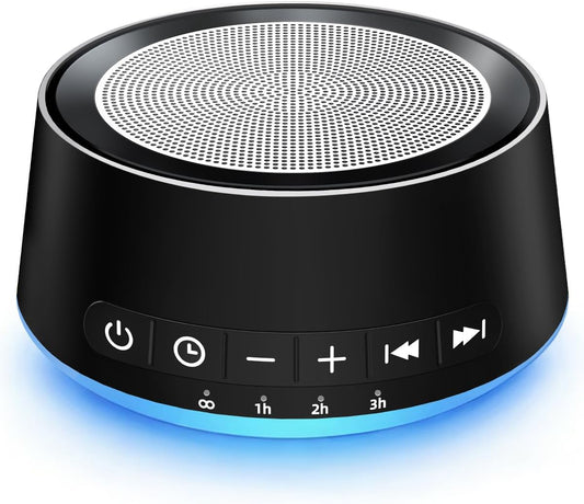 Sound Machine Night Light White Noise Machine with 30 Soothing Sounds 12 Colors Night Light Sleep Machine for Baby Kids Adults Brown Pink Nosie Machine with 32 Volume Levels for Office Home Travel