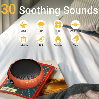 Sound Machine Night Light White Noise Machine with 30 Soothing Sounds 12 Colors Night Light Sleep Machine for Baby Kids Adults Brown Pink Nosie Machine with 32 Volume Levels for Office Home Travel