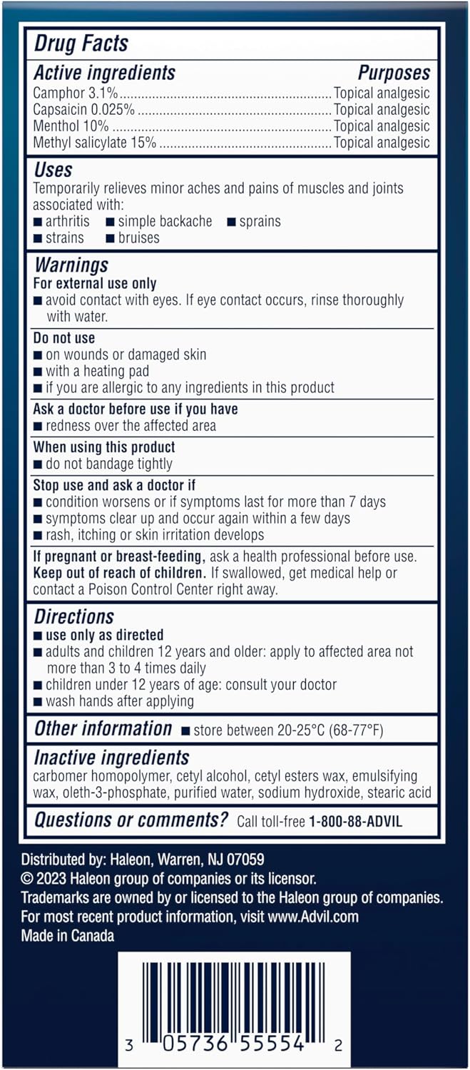 Advil Targeted Pain Relief Cream, Ibuprofen, 4 oz Tube