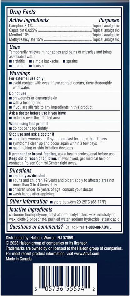 Advil Targeted Pain Relief Cream, Ibuprofen, 4 oz Tube