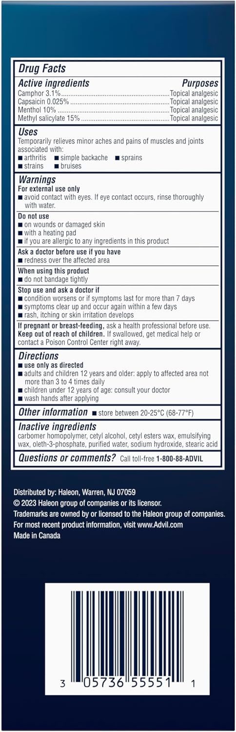 Advil Targeted Pain Relief Cream, Ibuprofen, 4 oz Tube