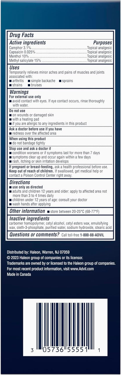 Advil Targeted Pain Relief Cream, Ibuprofen, 4 oz Tube