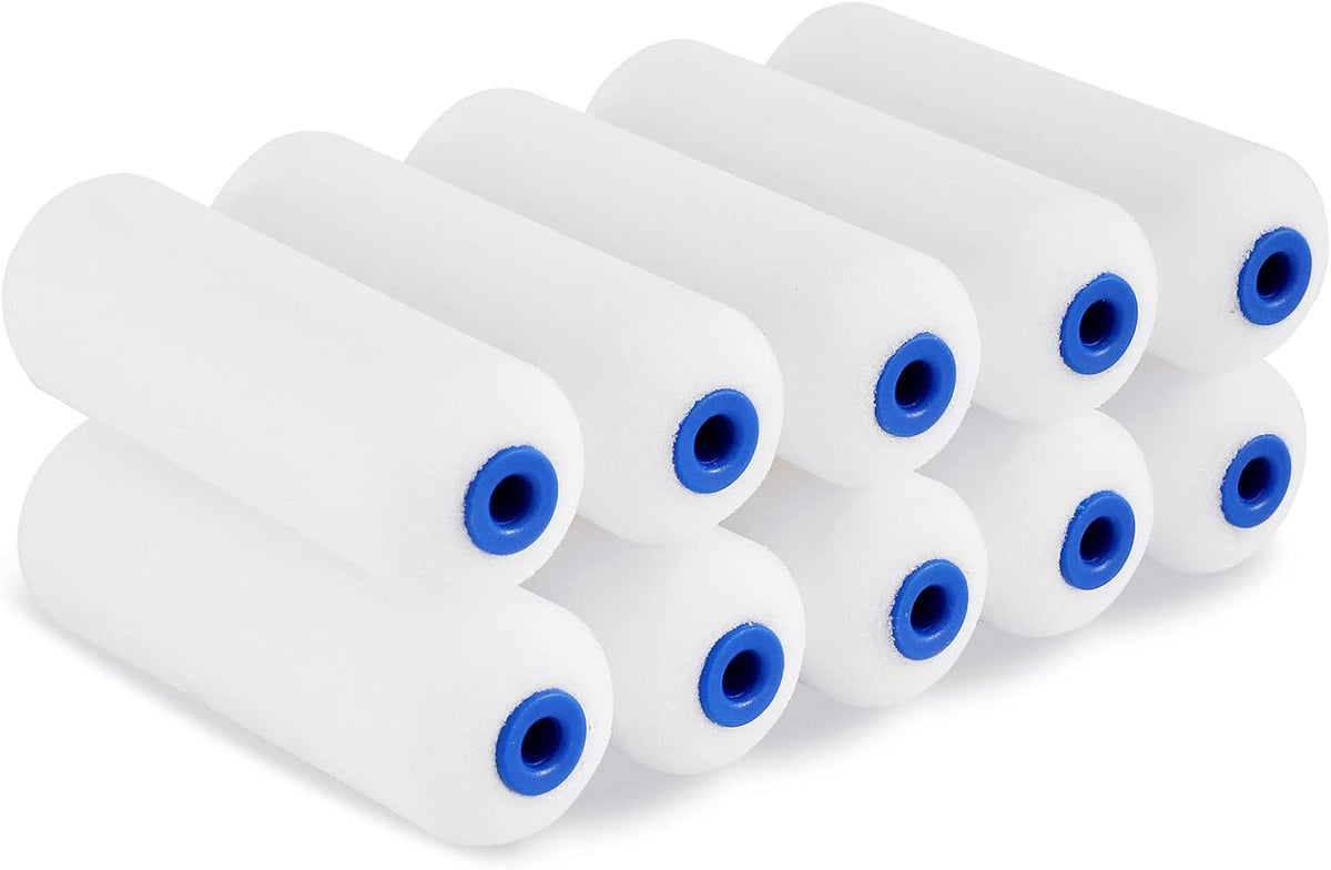 Foam Paint Roller - Small Paint Roller, Mini Paint Roller & Paint Roller Cover 4 inch for Painting Walls, Cabinets, Cupboards, Doors