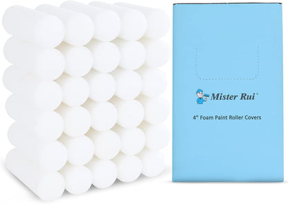 Foam Paint Roller - Small Paint Roller, Mini Paint Roller & Paint Roller Cover 4 inch for Painting Walls, Cabinets, Cupboards, Doors