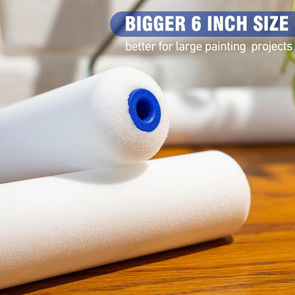 Foam Paint Roller - Small Paint Roller, Mini Paint Roller & Paint Roller Cover 4 inch for Painting Walls, Cabinets, Cupboards, Doors