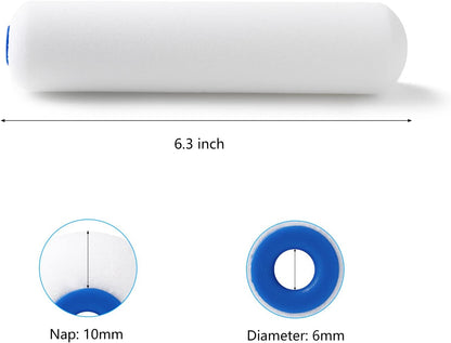 Foam Paint Roller - Small Paint Roller, Mini Paint Roller & Paint Roller Cover 4 inch for Painting Walls, Cabinets, Cupboards, Doors