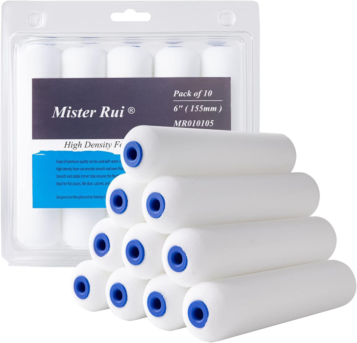 Foam Paint Roller - Small Paint Roller, Mini Paint Roller & Paint Roller Cover 4 inch for Painting Walls, Cabinets, Cupboards, Doors