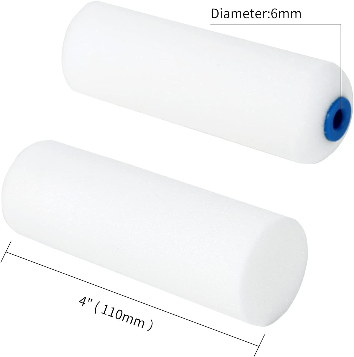Foam Paint Roller - Small Paint Roller, Mini Paint Roller & Paint Roller Cover 4 inch for Painting Walls, Cabinets, Cupboards, Doors