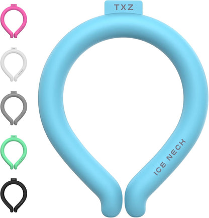 Cooling Neck Wrap for Summer Heat Relief, Wearable Ice Neck Cooling Tube with Quick Freeze Gel, Reusable Hands-Free Cold Band Lasts Up to 5 Hours for Outdoor, Yardwork, Workouts
