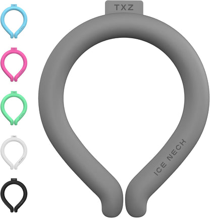 Cooling Neck Wrap for Summer Heat Relief, Wearable Ice Neck Cooling Tube with Quick Freeze Gel, Reusable Hands-Free Cold Band Lasts Up to 5 Hours for Outdoor, Yardwork, Workouts