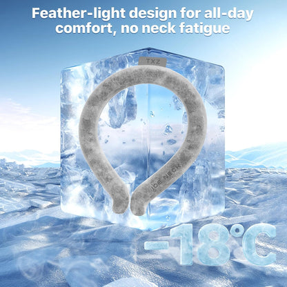 Cooling Neck Wrap for Summer Heat Relief, Wearable Ice Neck Cooling Tube with Quick Freeze Gel, Reusable Hands-Free Cold Band Lasts Up to 5 Hours for Outdoor, Yardwork, Workouts