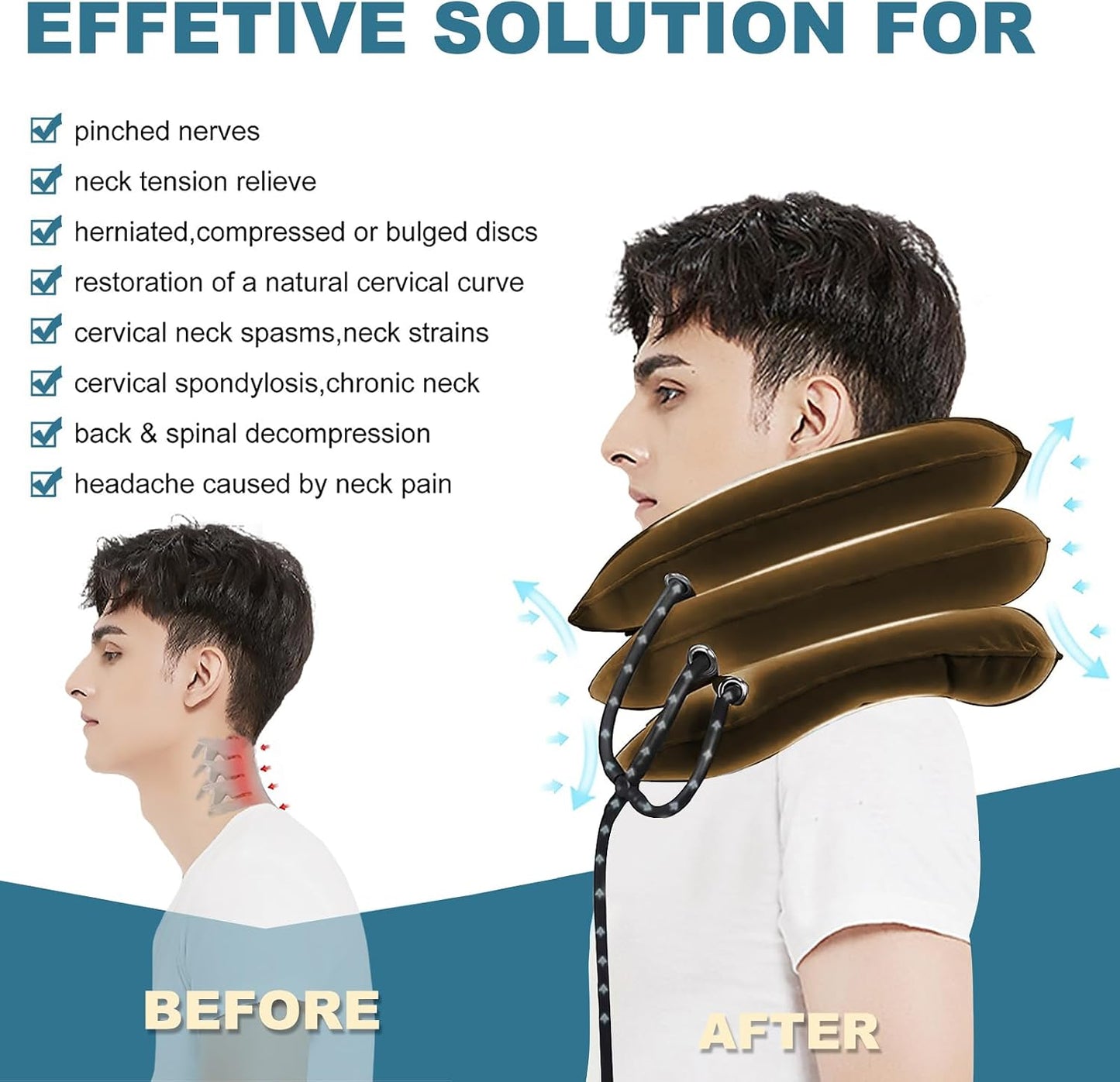 Pogcay Neck Stretcher, Cervical Traction Device for Neck Pain Relief