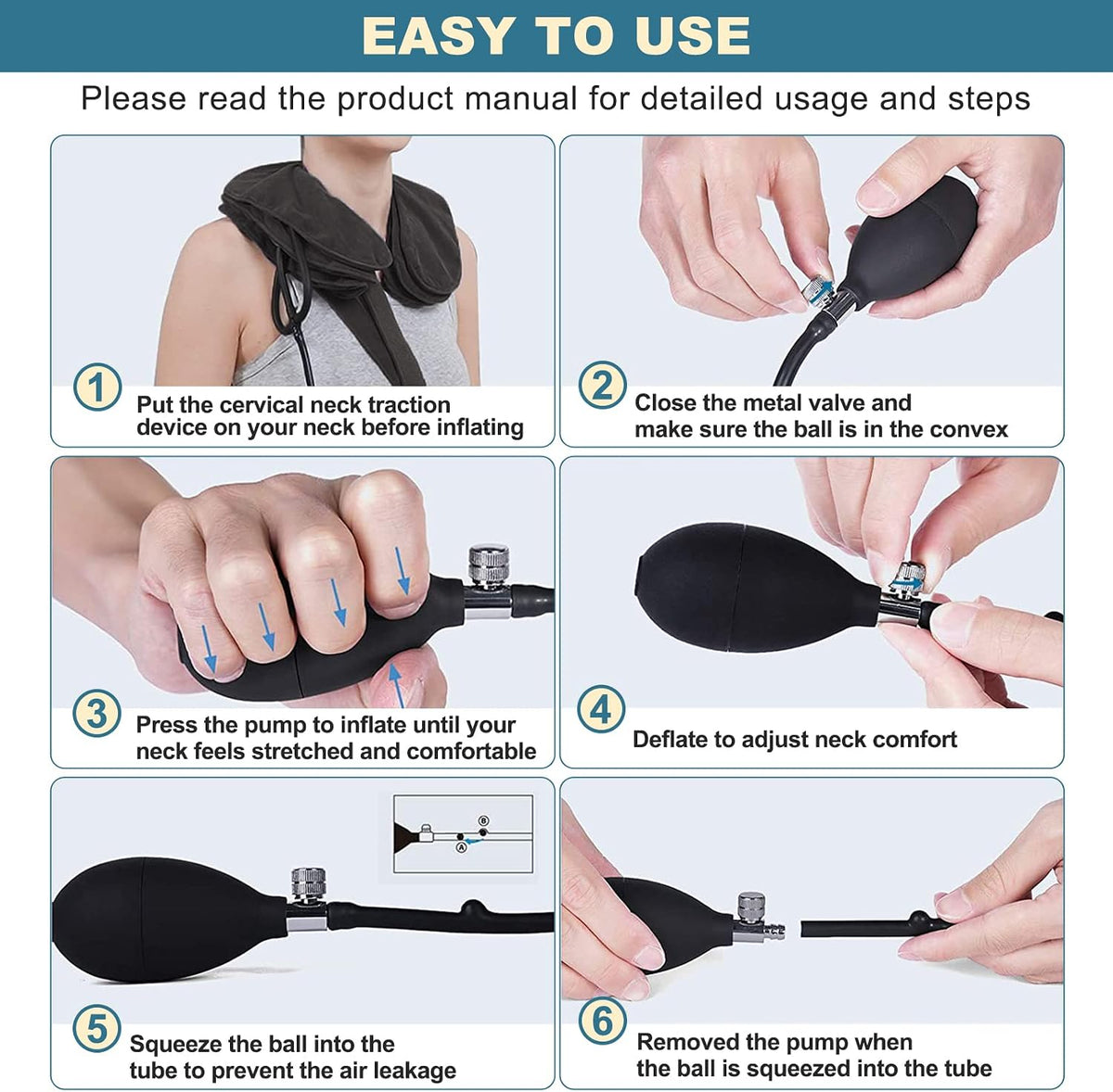 Pogcay Neck Stretcher, Cervical Traction Device for Neck Pain Relief
