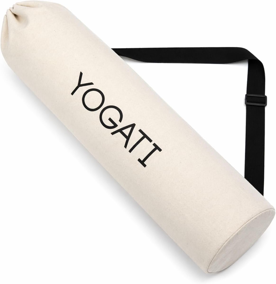 ® Cotton Yoga Mat Bag with Adjustable Strap | Durable Yoga Bag for Mats, Perfect for Pilates and Fitness Enthusiasts | Can Fit Thick and Even Wide Yoga Mats to Protect and Carry Around - Beige