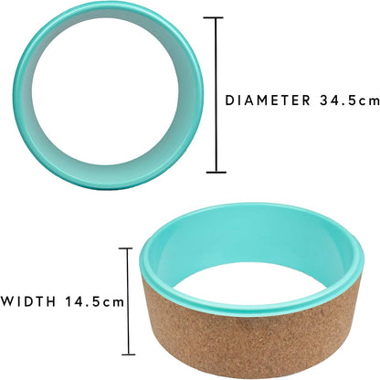 Yoga Wheel,Exercise Prop for Back Pain, Yoga Poses, Pilates, Stretches, Backbend Inversions and Bridge Position,Improves Flexibility, Balance and Core Strength