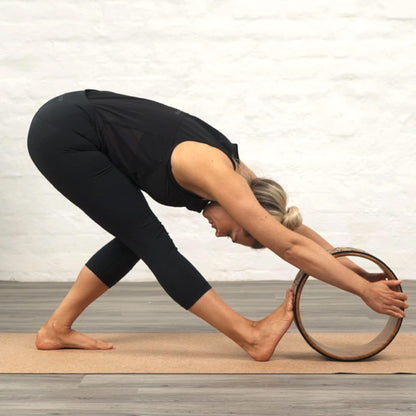 Yoga Wheel,Exercise Prop for Back Pain, Yoga Poses, Pilates, Stretches, Backbend Inversions and Bridge Position,Improves Flexibility, Balance and Core Strength