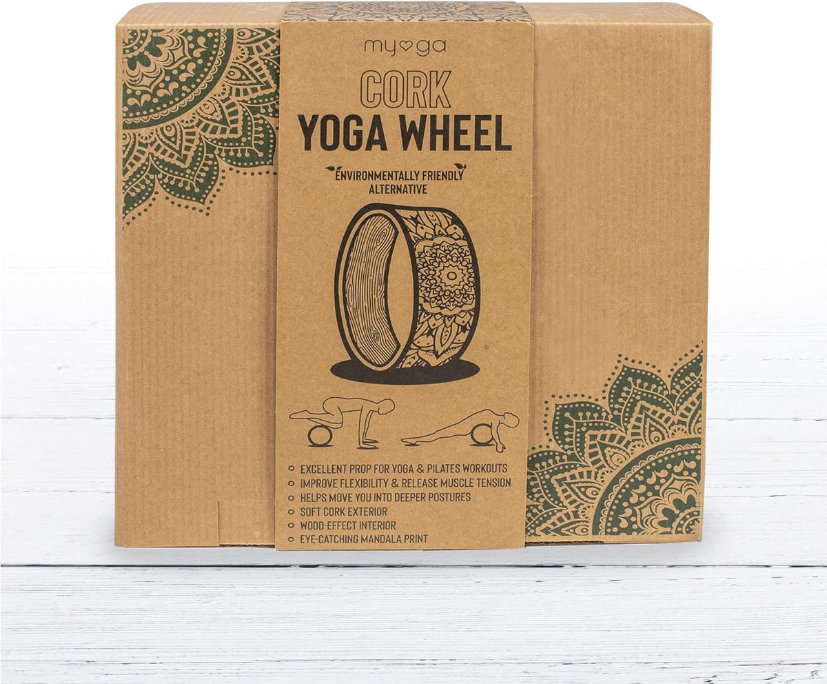 Yoga Wheel,Exercise Prop for Back Pain, Yoga Poses, Pilates, Stretches, Backbend Inversions and Bridge Position,Improves Flexibility, Balance and Core Strength