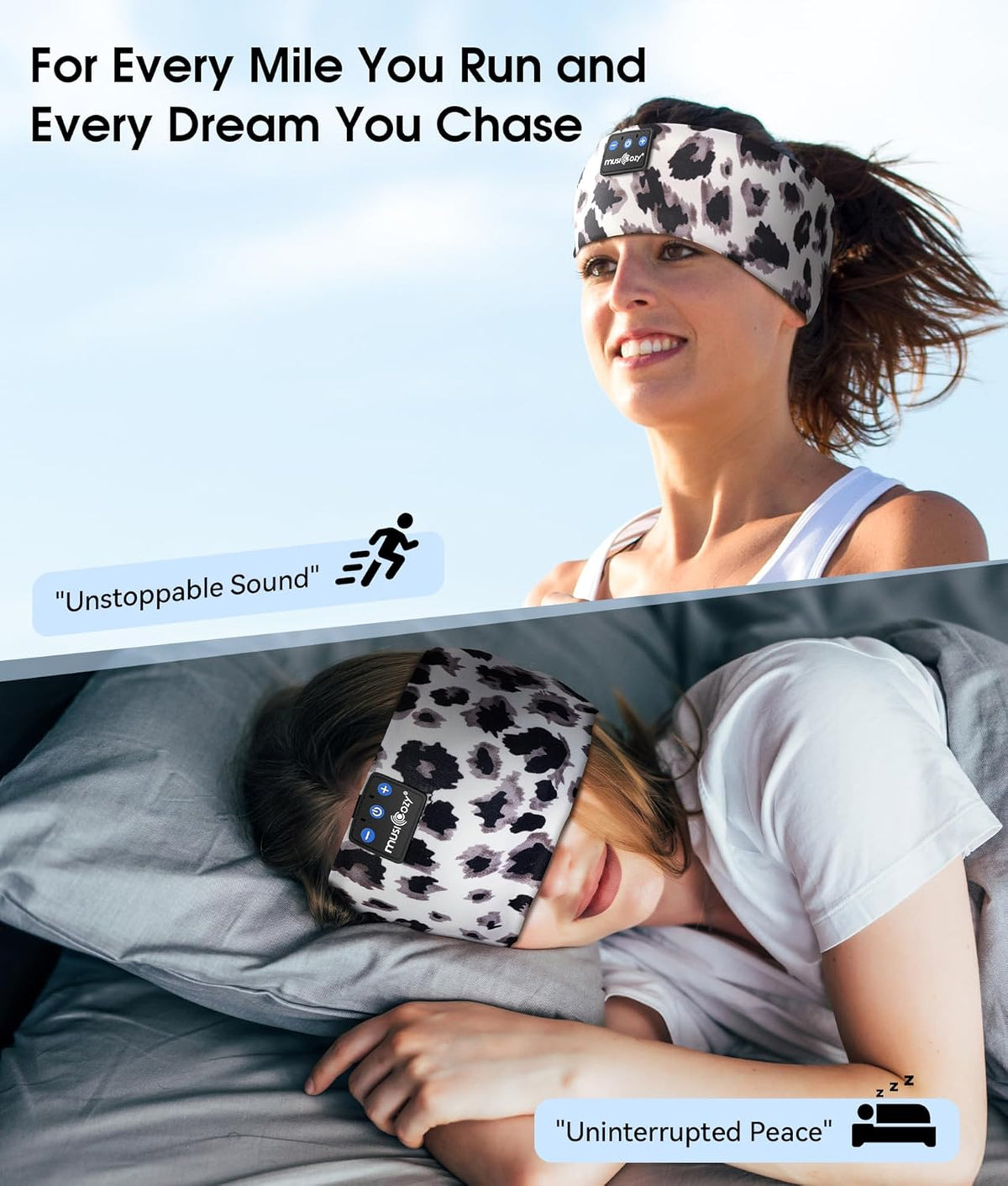 Bluetooth 5.4 Sleep Headphones Headband Sports Wireless Audio