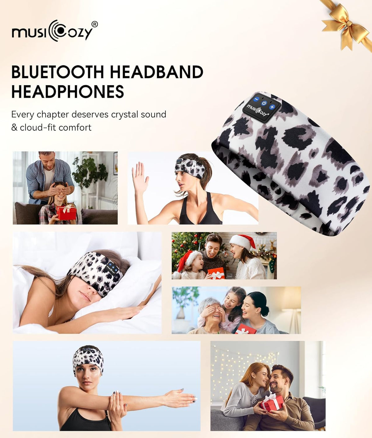Bluetooth 5.4 Sleep Headphones Headband Sports Wireless Audio